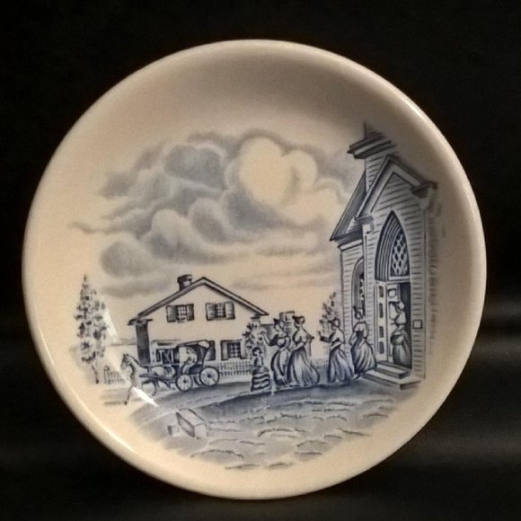 Vintage Upper Canada Village - Small Butter Pat Plate / Tea Bag Plate - Souvenir - Picture 11 of 11